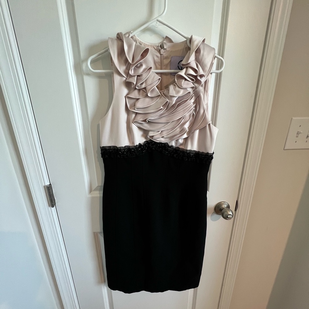 Brand New-blush and black cocktail dress-Size 10